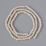 Freshwater Pearl Beads, diameter 2.5–3 mm, length 35 cm on thread