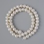 Textured freshwater pearls on thread, 7 mm diameter, 36 cm length