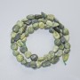 Serpentine Beads - Natural Stone, Tumbled, 7×9 mm, 40 cm on Thread