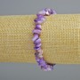 Bracelet of dyed purple mother-of-pearl chips, 7×2 mm, length 18 cm (stretch)