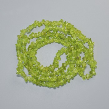 Chrysoprase Beads, Natural Stone Chips, Diameter 6×4 mm, Length 80 cm on Thread