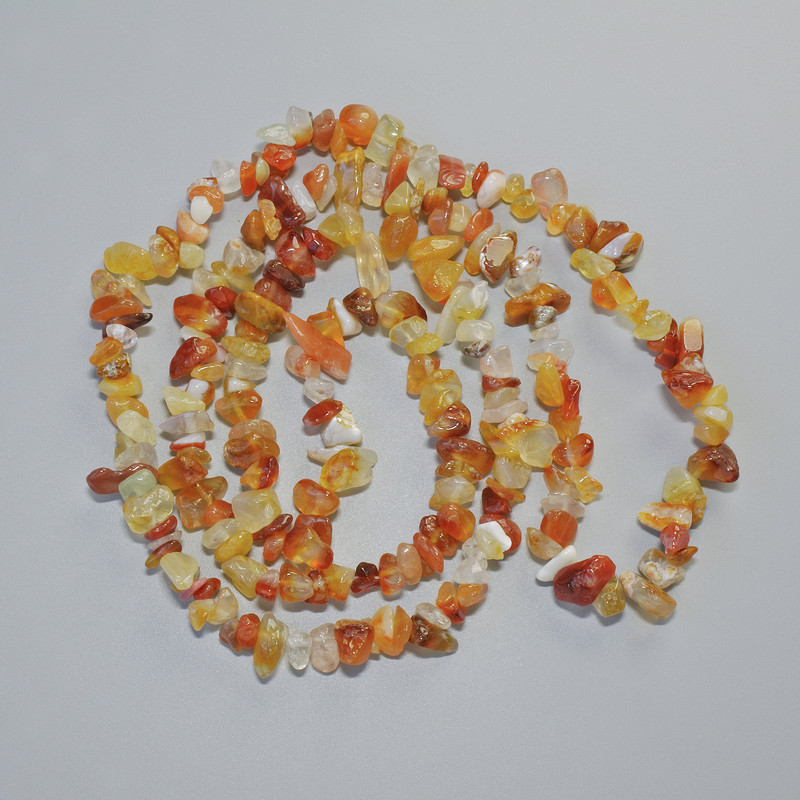 Carnelian Beads Natural Chip, 9x4 mm, Length 80 cm on Thread