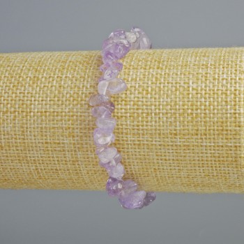 Lavender Amethyst Bracelet, natural stone chips, diameter 8x4 mm ±, length 18 cm ± (stretch)