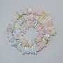 Morganite Beads, natural stone chips, 12 x 4 mm diameter, 40 cm +/- length on thread