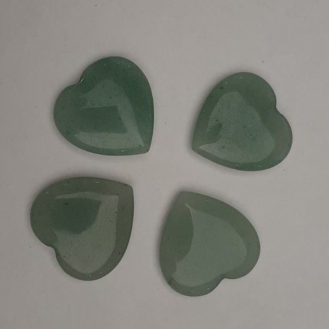 Jade Heart-Shaped Souvenir Stone 25x25x6.5 mm