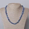 Kyanite Necklace with natural stone chips, diameter 8x3 mm, length 45-47 cm