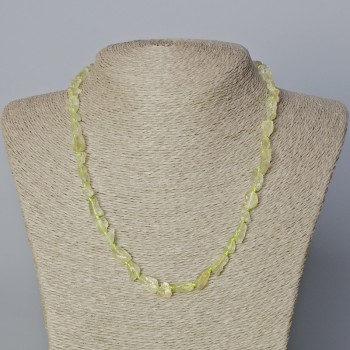 Natural Citrine Quartz Necklace, natural stone, faceted beads, bead size 6x7 mm, length 45–47 cm