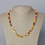 Mookaite Jasper Necklace, natural untreated stone, oval 8x10 mm beads, length 45-49 cm