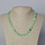 Nephrite necklace with heart-shaped natural stone beads, diameter 10x10x5 mm+-, length 45-47 cm+