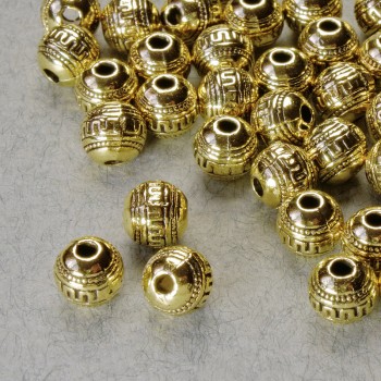 Bead-insert finding, 5.5×6 mm, hole diameter 1.7 mm, gold-tone metal, pack 20 g ± 31 pcs