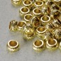 Bead-insert finding, diameter 4.5×7.5 mm, hole 3 mm, gold-tone metal, pack of 20 g ± 35 pcs