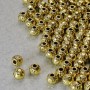 Bead-insert fittings, diameter 4 mm, hole diameter 1.4 mm, gold-tone metal color, pack 20 g +/- 110 pcs