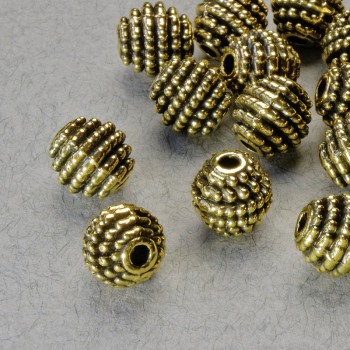 Bead-Inset Findings, diameter 8×8 mm, hole diameter 1.9 mm, gold-tone metal color, pack 20 g ± 16 pcs ±