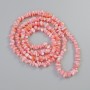Beads Pink-Tinted Mother-of-Pearl Nuggets, diameter 7x2.5 mm, length 80 cm on thread