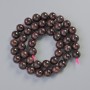 Garnet beads, natural stone, smooth round beads, diameter 8.5 mm, length 38 cm on thread