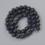 Aventurine Beads 'Night of Cairo' (synthetic) Faceted Bead, 8 mm diameter ±, length 36 cm ± on thread