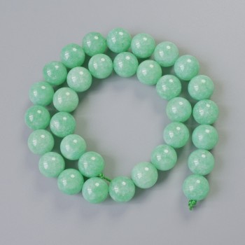 Amazonite Beads, Natural Stone, Smooth Round Beads, 10 mm Diameter, 38 cm Length on Thread
