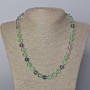 Fluorite Necklace, natural stone beads, smooth beads, 8.5 mm diameter, length 45–50 cm