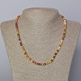 Mookaite Jasper Necklace, natural stone, smooth beads, 4–5 mm diameter, length 45–48 cm