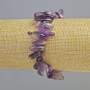 Bracelet with natural amethyst chip 'Needle', size 7×20 mm ± (stretch), length 18 cm+