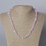 Kunzite Necklace - natural stone chip beads, 9x4 mm diameter, length 45-47 cm