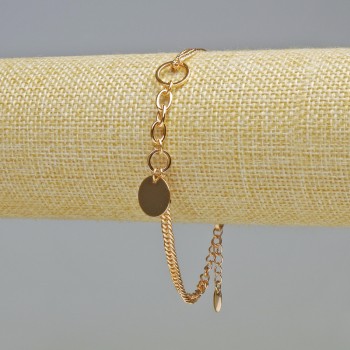 Xuping Bracelet 18K Gold Plating, 3mm Thick, Length 19–22 cm