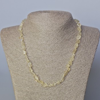 Citrine Quartz Necklace, Natural Stone, Faceted Beads, Bead Diameter 6–9 mm, Length 45–50 cm