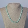 Amazonite Necklace with Natural Stone Discs and Seed Beads, 6x3 mm, 45–47 cm
