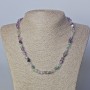 Fluorite Necklace, natural untreated stone, faceted beads, diameter 6x8 mm, length 45-49 cm
