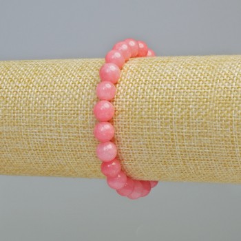 Tourmaline bracelet (imitation) smooth beads, 8 mm diameter +/- (stretch), length 18 cm+