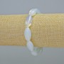 Bracelet with Synthetic Moonstone, Oval, 10×20 mm ± (Stretch), Length 18 cm