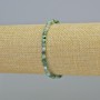 Emerald Bracelet with a natural gemstone, faceted cube, 4 mm diameter ± (stretch), length 18 cm+