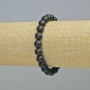 Shungite Bracelet (Imitation) Smooth Bead, 8 mm Diameter +/- (Stretch), Length 18 cm+