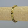 Grossular Bracelet (Green Garnet) Natural Faceted Cube Stone, Diameter 6mm ± (Stretch), Length 18cm +
