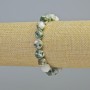 Moss Agate Bracelet - natural stone, faceted bead, 10 mm diameter ± (stretch), length 18 cm