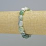 Moss Agate Bracelet, natural stone, faceted beads, diameter 10x12 mm ± (stretch), length 18 cm+