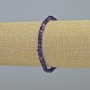 Amethyst Bracelet, Natural Stone, Faceted Cube, Diameter 4mm ± (Stretch), Length 18 cm
