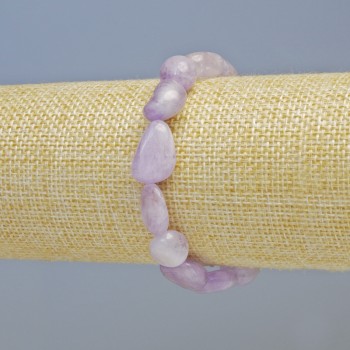 Bracelet Lavender Amethyst natural stone faceted beads, diameter 10x13mm ± (stretch), length 18 cm+