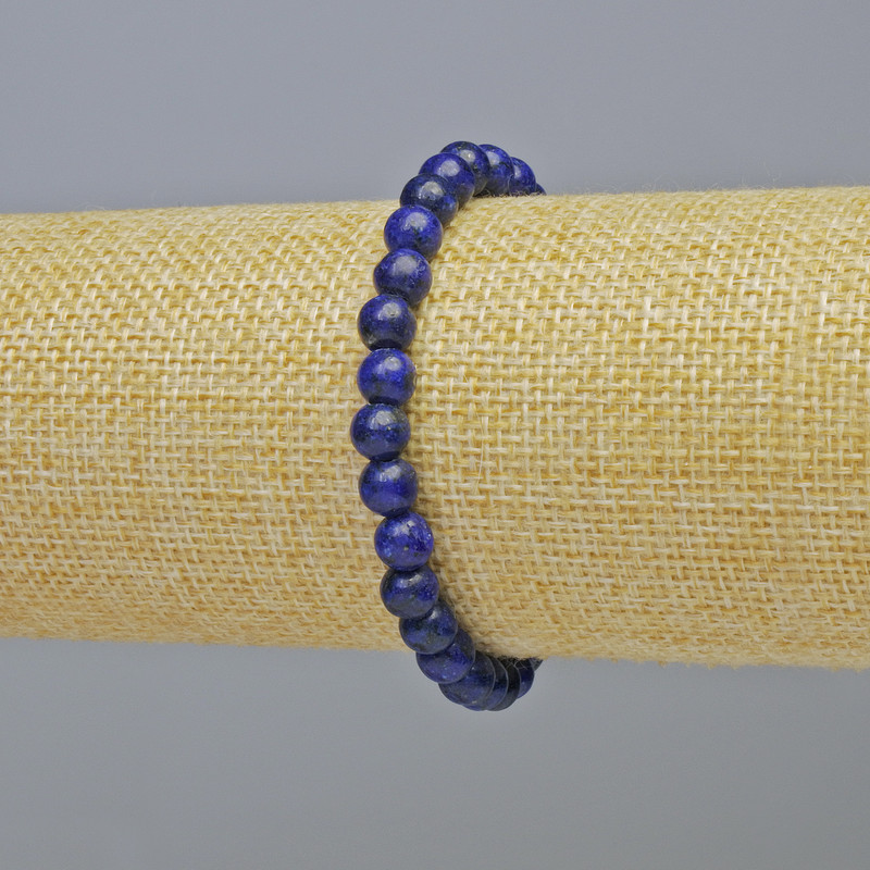 Bracelet Azurite (Imitation) Smooth beads, diameter 6.5 mm ± (stretch), length 18 cm+