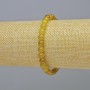 Bracelet Yellow Quartz natural stone smooth bead, diameter 6 mm ± (stretch), length 18 cm+