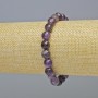 Amethyst bracelet, natural stone, faceted beads, diameter 8 mm ± (stretch), length 18 cm+