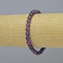 Amethyst bracelet, natural stone, smooth beads, diameter 6.5 mm ± (stretch), length 18 cm+