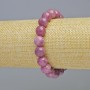 Rubellite Tourmaline Bracelet, natural stone, smooth beads, diameter 10.5 mm +/- (stretch), length 18 cm+