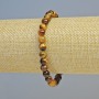 Tiger's Eye Bracelet, natural stone, smooth bead, diameter 6.5 mm ± (stretch), length 18 cm+