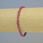 Ruby bracelet with natural stone, faceted cube, diameter 4mm ± (stretch), length 18 cm+