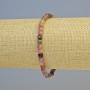 Bracelet with natural tourmaline, faceted cube beads, diameter 4-5 mm ± (stretch), length 18 cm+