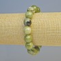 Green Opal Bracelet (imitation, acrylic) smooth beads, diameter 12 mm ± (stretch), length 18 cm+