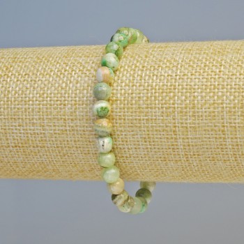 Bracelet Chrysoprase (imitation acrylic) smooth bead, diameter about 6.5 mm (stretch), length 18cm+