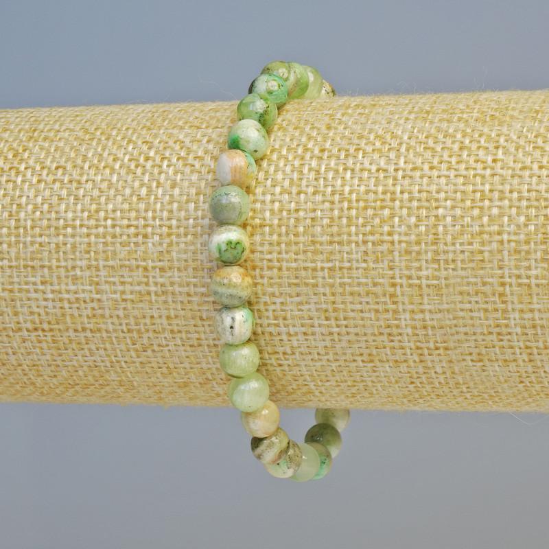 Bracelet Chrysoprase (imitation acrylic) smooth bead, diameter about 6.5 mm (stretch), length 18cm+