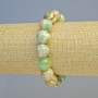 Bracelet with chrysoprase imitation (acrylic) smooth beads, diameter 12 mm ± (stretch), length 18 cm+